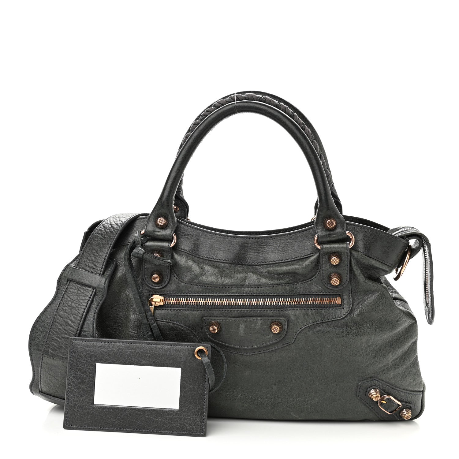 Balenciaga Agneau Giant 12 Rose Gold Hardware Town Anthracite 1 of 10