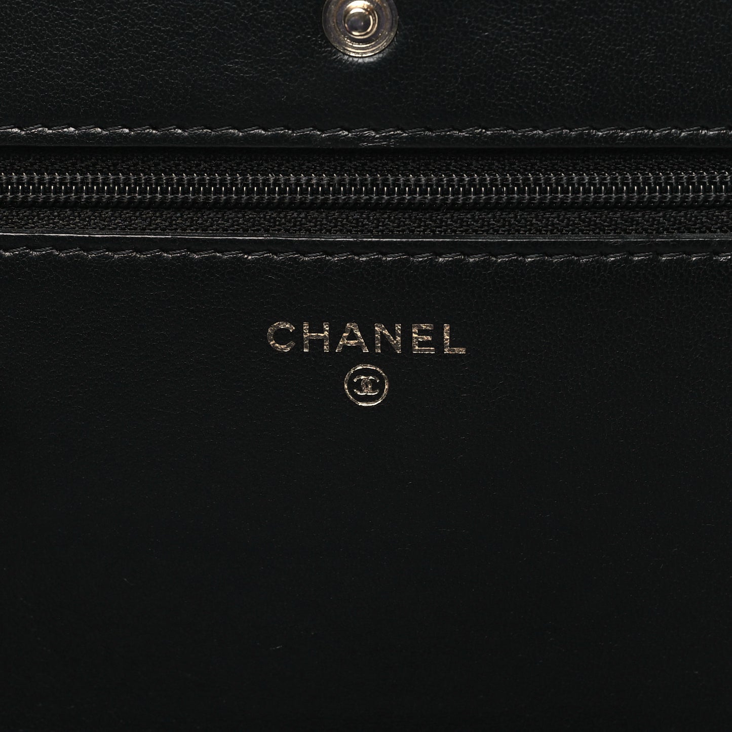 Lambskin Quilted Korean Garden Wallet On Chain WOC Black