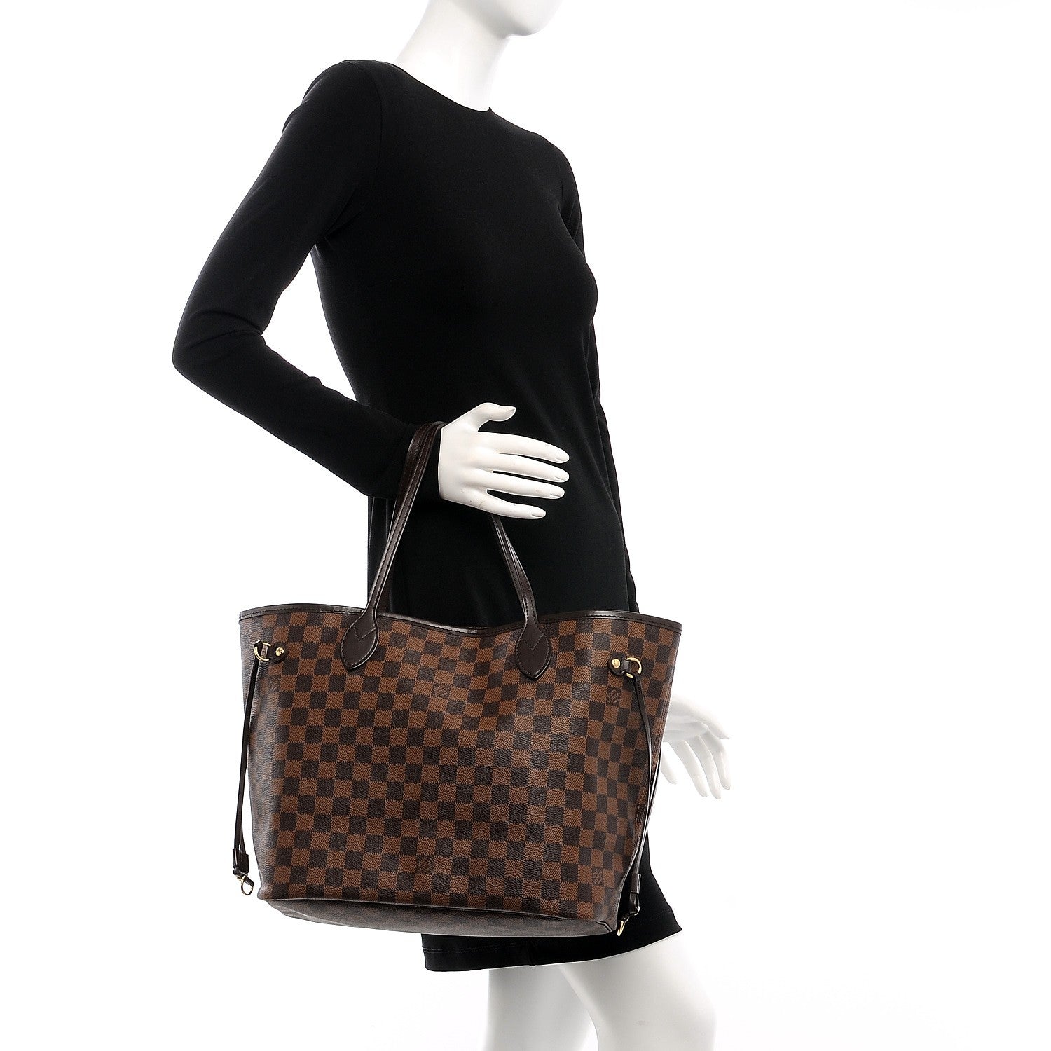 Louis Vuitton Damier Ebene Neo Neverfull MM Rose Ballerine 2 of 8