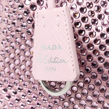 Prada Satin Crystal Mini Re-Edition 2000 Bag Alabastro 8 of 11