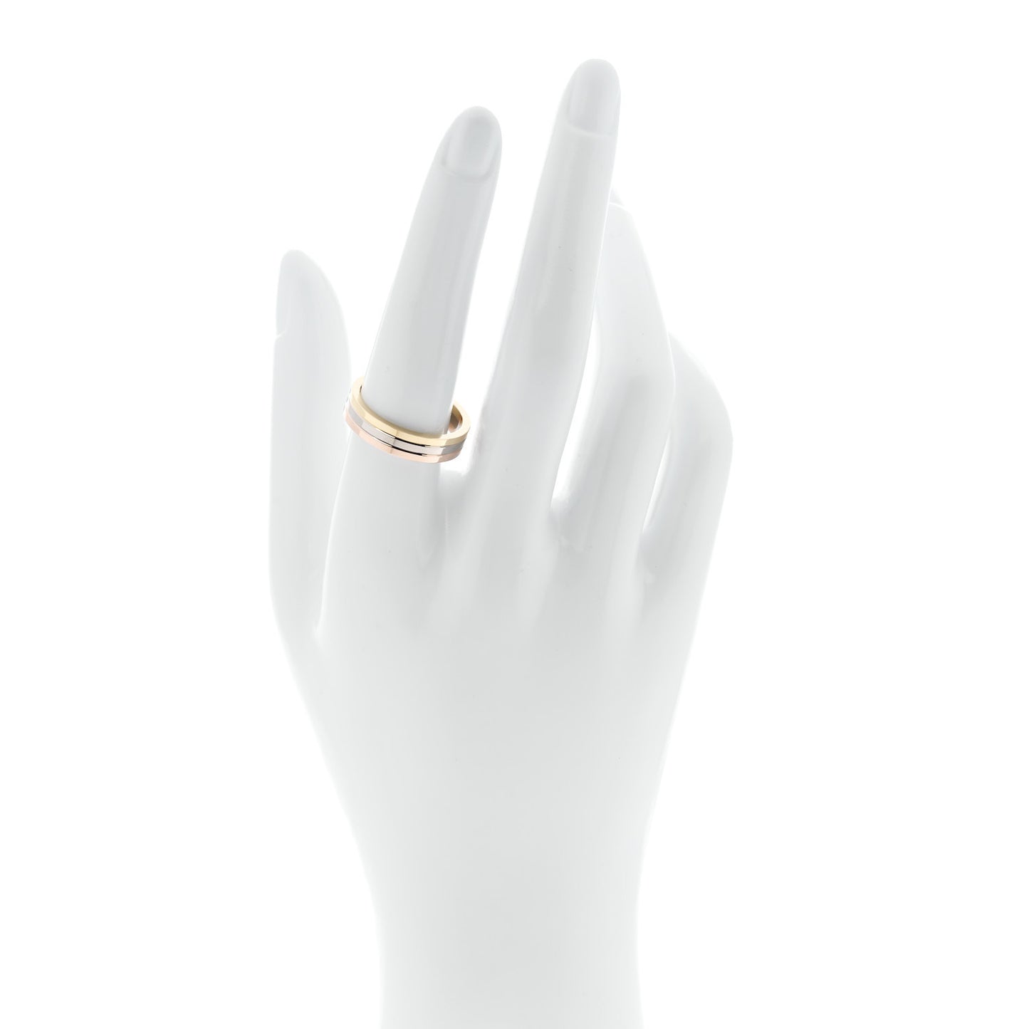 18K Pink White Yellow Gold 4.8mm Vendome Louis Cartier Wedding Band Ring 57 8