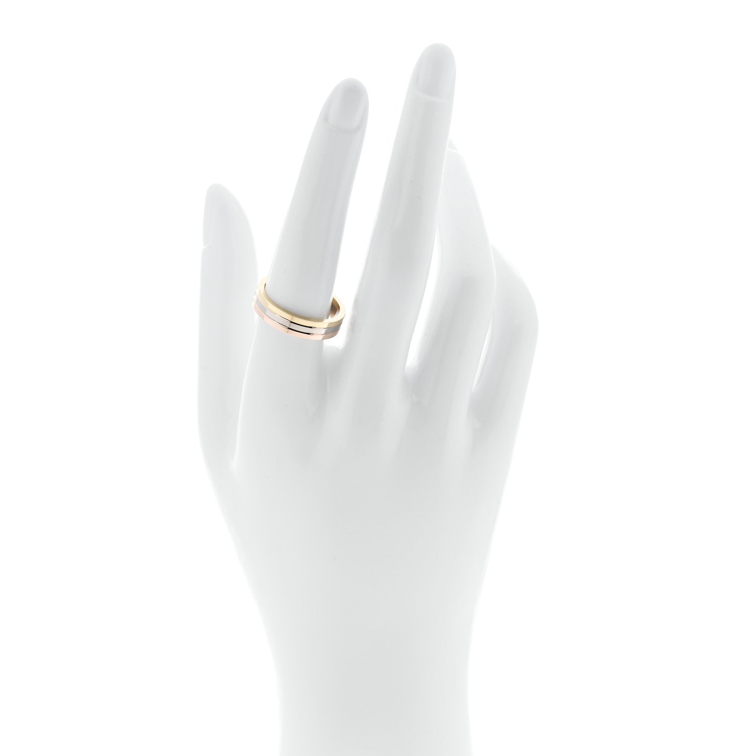 Cartier 18K Pink White Yellow Gold 4.8mm Vendome Louis Cartier Wedding Band Ring 57 8 2 of 5