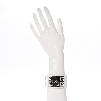 Hermes Epsom Collier de Chien CDC Bracelet S White 2 of 8
