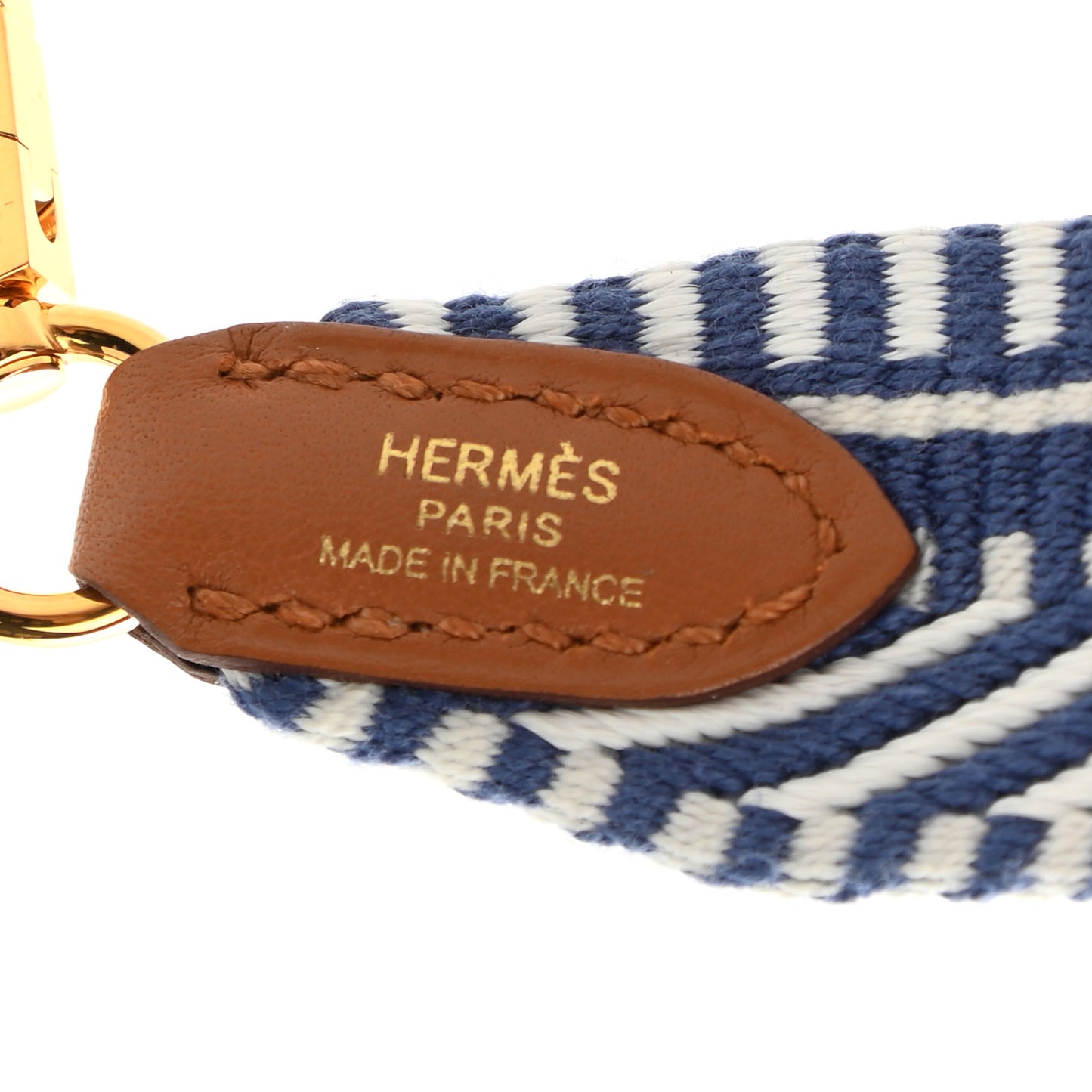 Toile Swift 25mm Sangle Cavale Shoulder Strap Ecru Bleu Brighton Gold