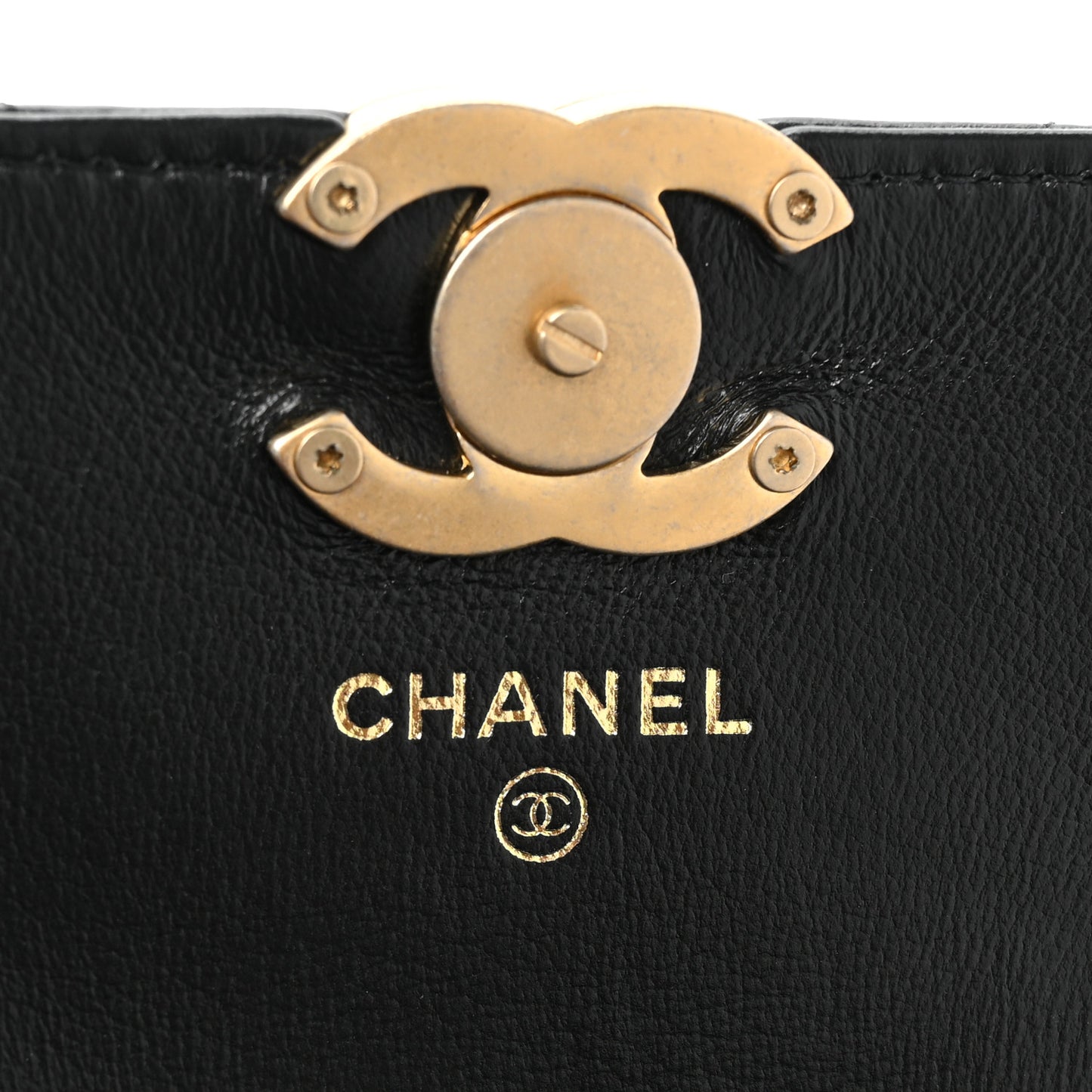 Lambskin Lacquered Metal Quilted Flap Chain Belt Bag Black