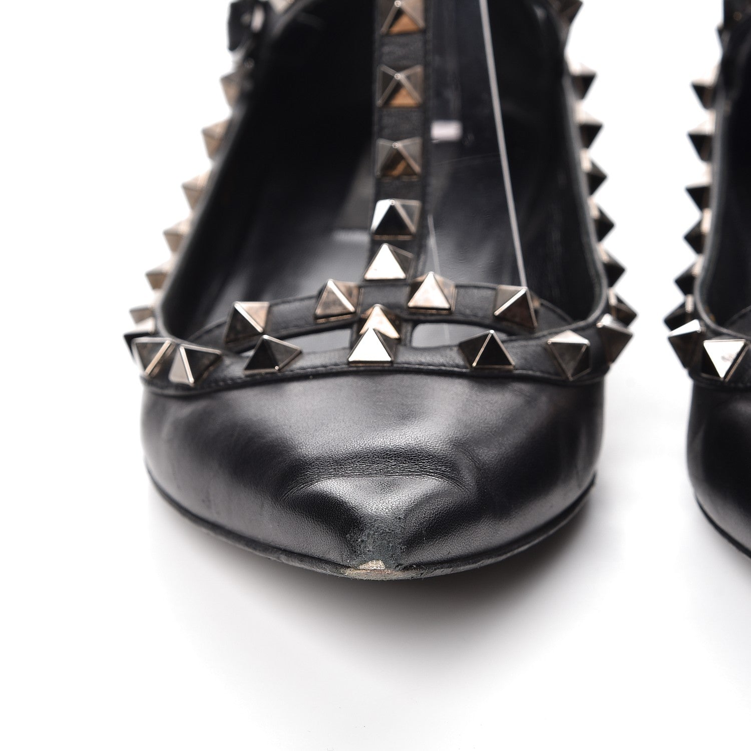 Valentino Garavani Nappa Rockstud Cage Ballerina Flats 36.5 Black 10 of 16