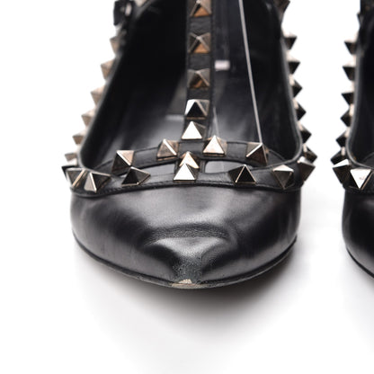Valentino Garavani Nappa Rockstud Cage Ballerina Flats 36.5 Black 10 of 16
