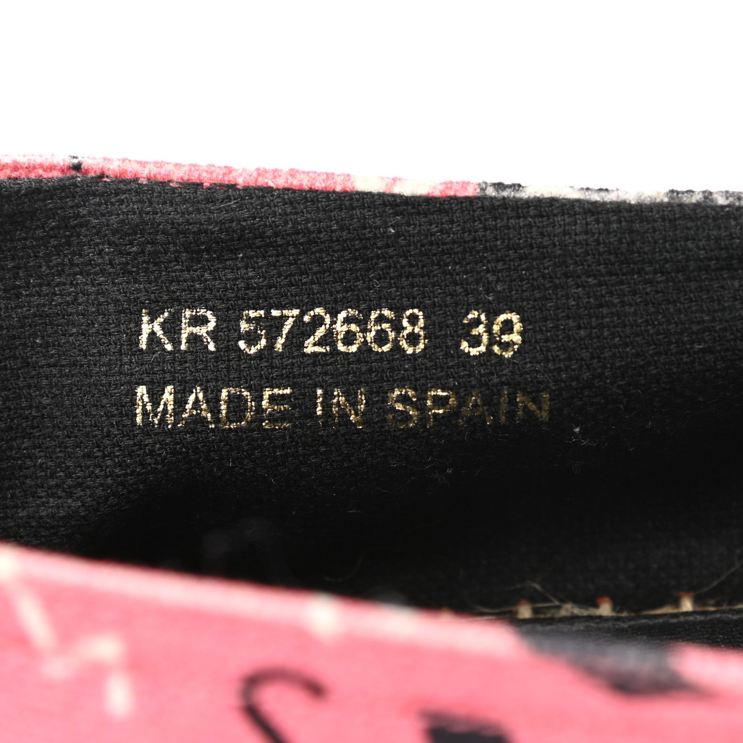 Saint Laurent Canvas Radio Print Espadrilles 39 Pink Black 8 of 9