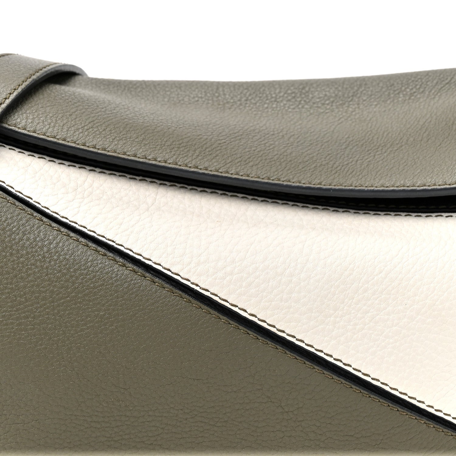 Loewe Calfskin Small Puzzle Bag Black Grey White 7 of 9