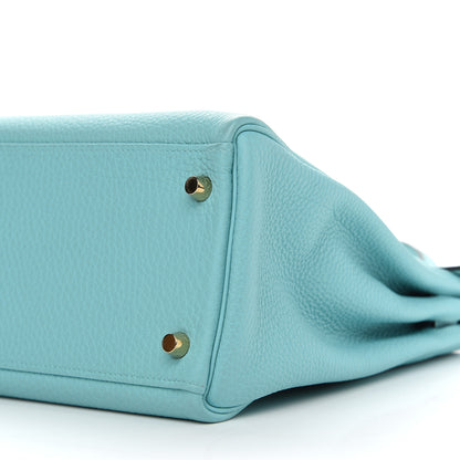 Hermes Togo Kelly Retourne 32 Bleu Atoll 38 of 40