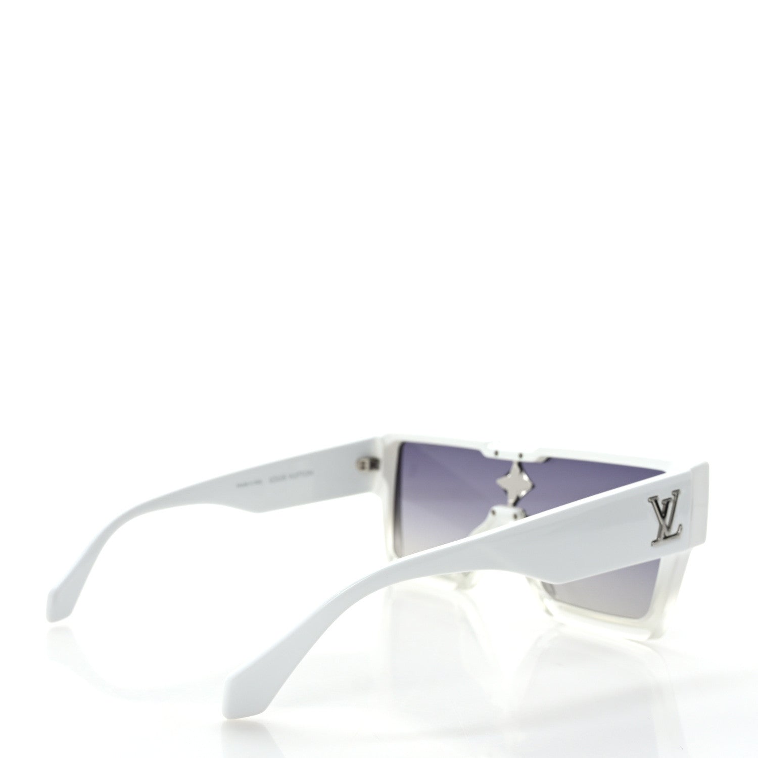 Louis Vuitton Acetate Swarovski Crystal Cyclone Sunglasses Z1737E White 5 of 9