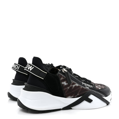 Fendi X SARAH COLEMAN Nylon Suede Lycra FF Vertigo Fendi Flow Low Top Sneakers 40 Transparent Black 6 of 11