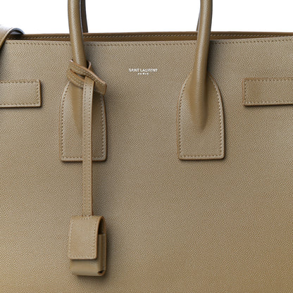 Saint Laurent Grained Calfskin Small Sac De Jour Taupe 8 of 14