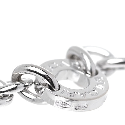 Bulgari 18K White Gold Diamond Disc Charm Bracelet 7 of 7