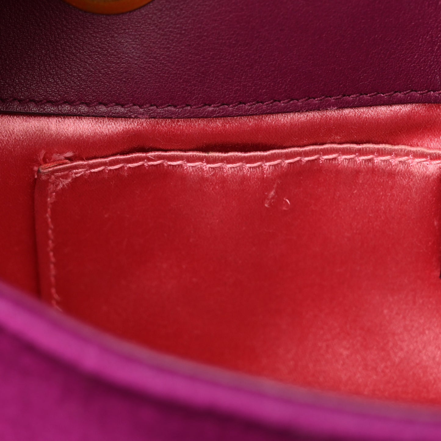 Velvet Matelasse Mini GG Marmont Shoulder Bag Fuchsia Violet Cyclamen