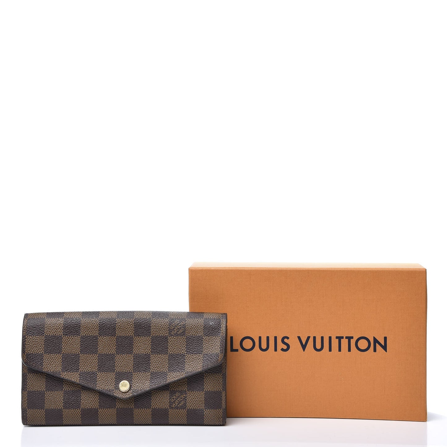 Damier Ebene Sarah Wallet NM Rose Ballerine