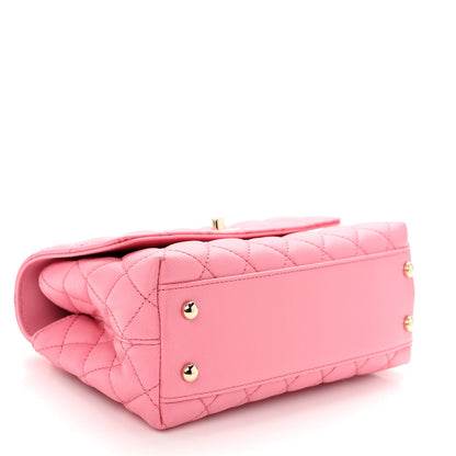 Chanel Caviar Quilted Mini Coco Chain Handle Flap Pink 4 of 11