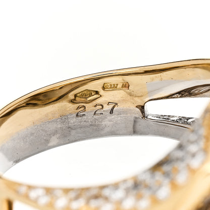 Parker & West by FASHIONPHILE 18K Yellow White Gold Diamond 2.27ctw Pave Cocktail Ring 55 7.25 10 of 10