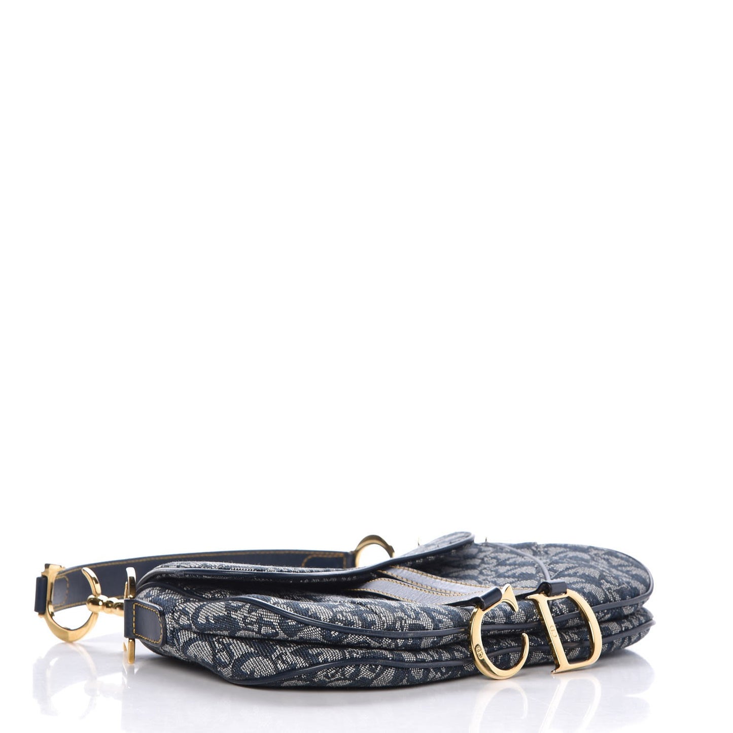 Monogram Double Saddle Bag Navy Blue