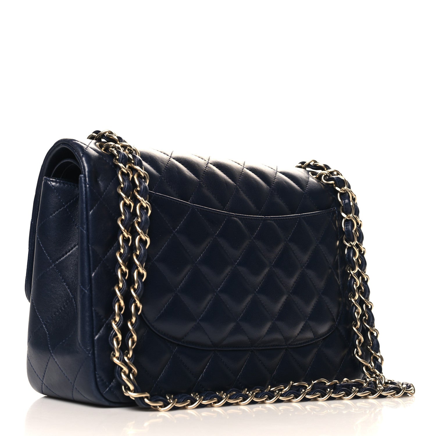 Chanel Lambskin Quilted Jumbo Double Flap Navy 3 of 11
