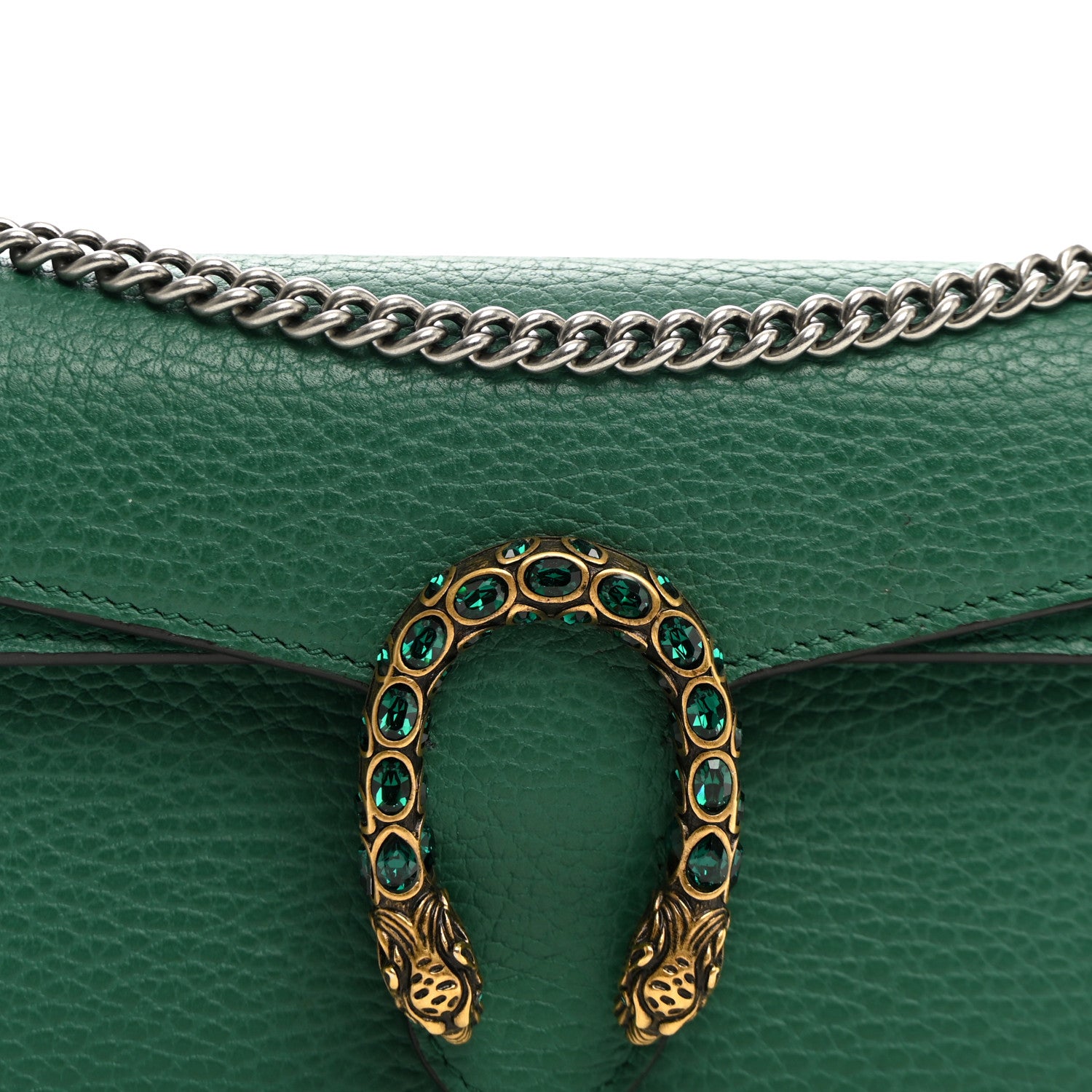 Gucci Calfskin Super Mini Dionysus Shoulder Bag Emerald 7 of 9