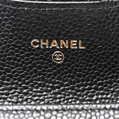 Chanel Caviar Quilted Flap Card Holder Wallet Black 6 of 9