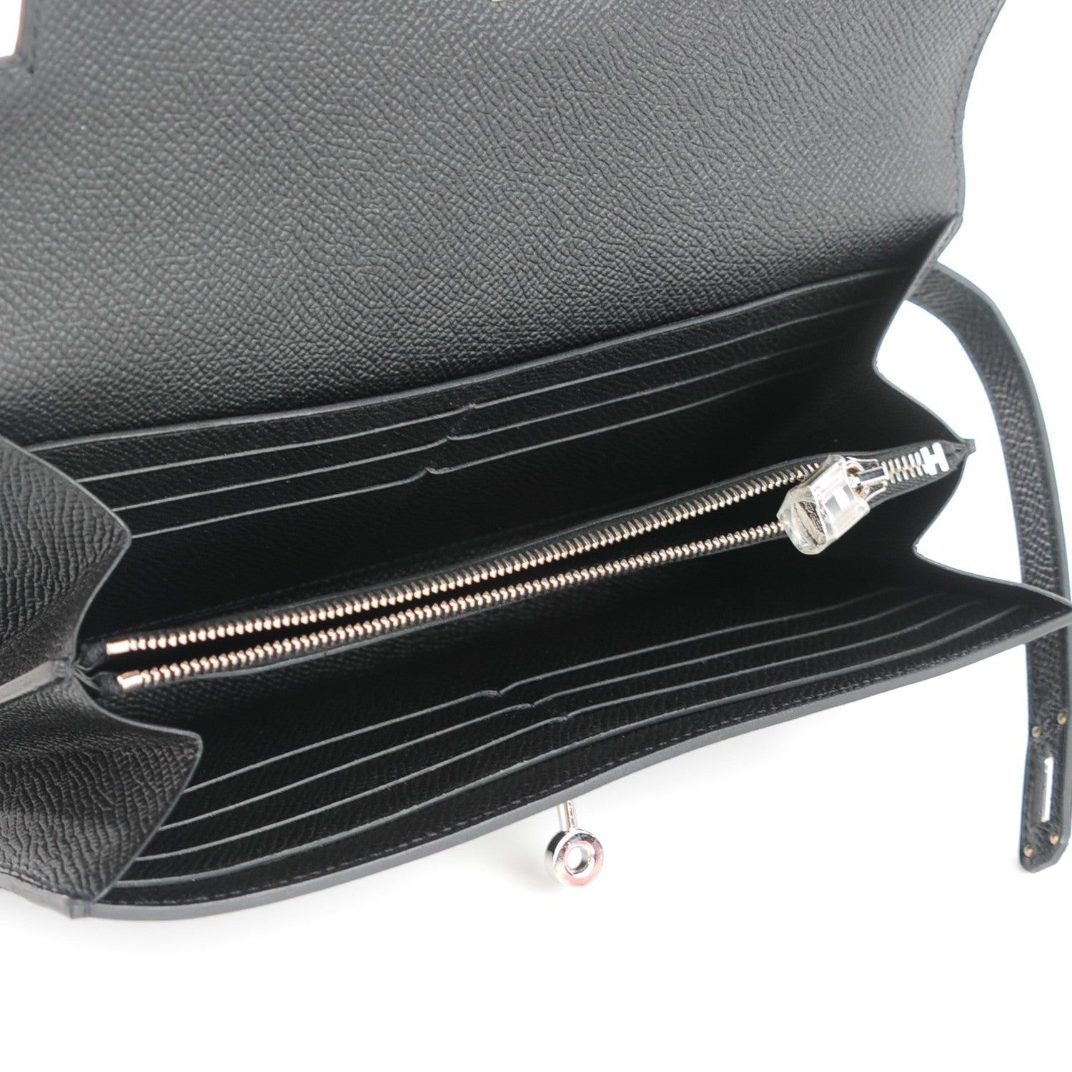 Hermes Epsom Kelly Longue Wallet Black 3 of 11