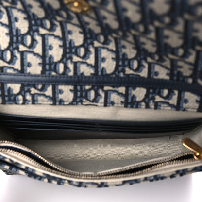 Christian Dior Oblique Saddle Chain Pouch Blue 5 of 9