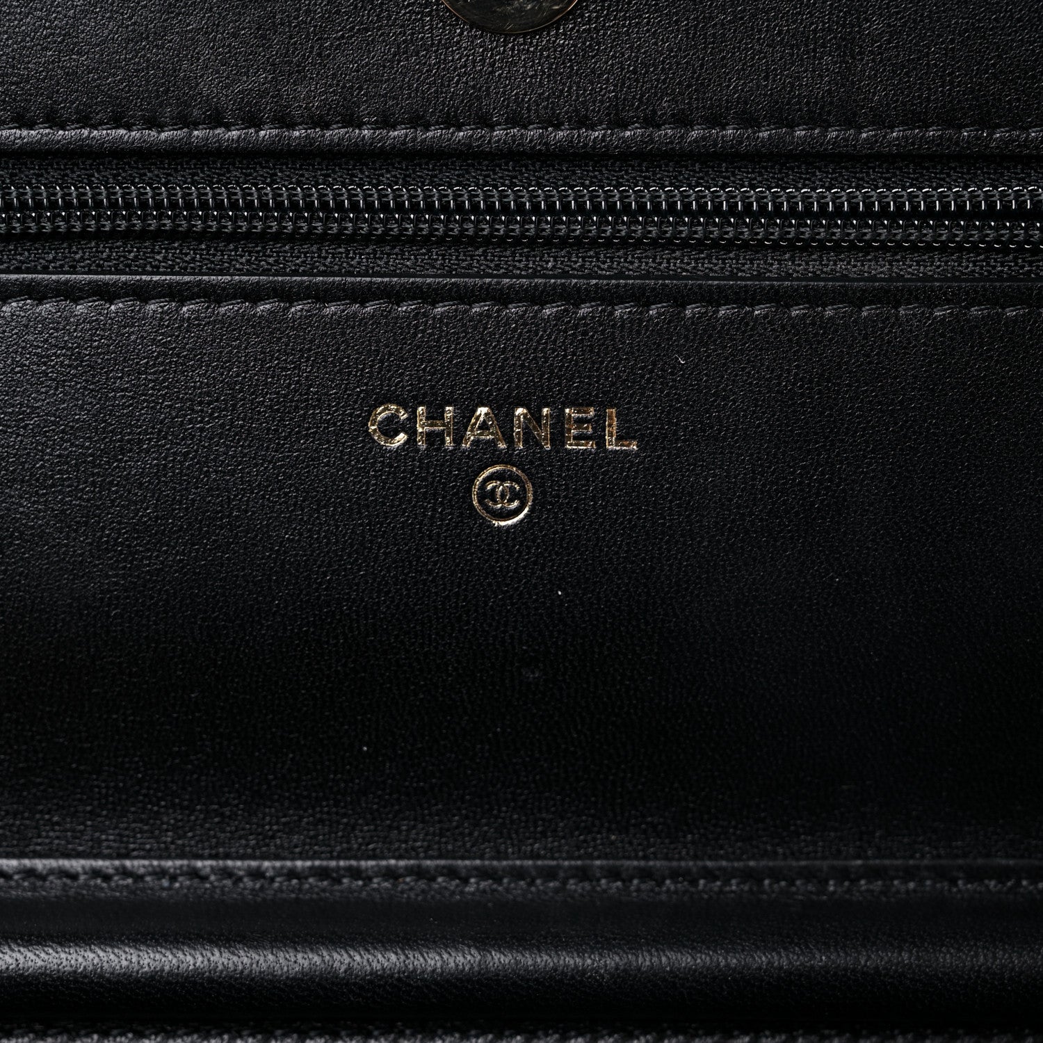 Chanel Lambskin Quilted Chain Around Wallet On Chain WOC Black 6 of 15