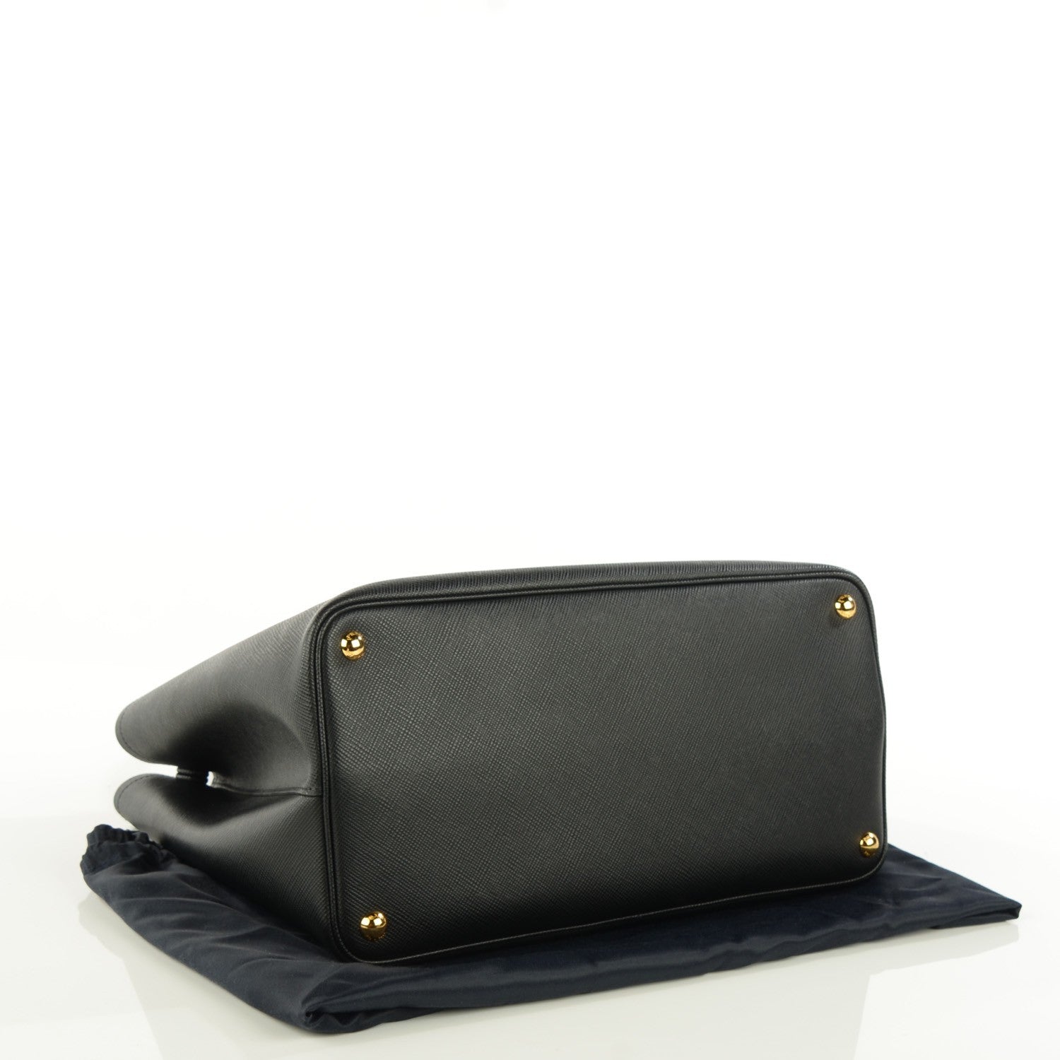 Prada Saffiano Cuir Large Double Bag Nero Black 7 of 24