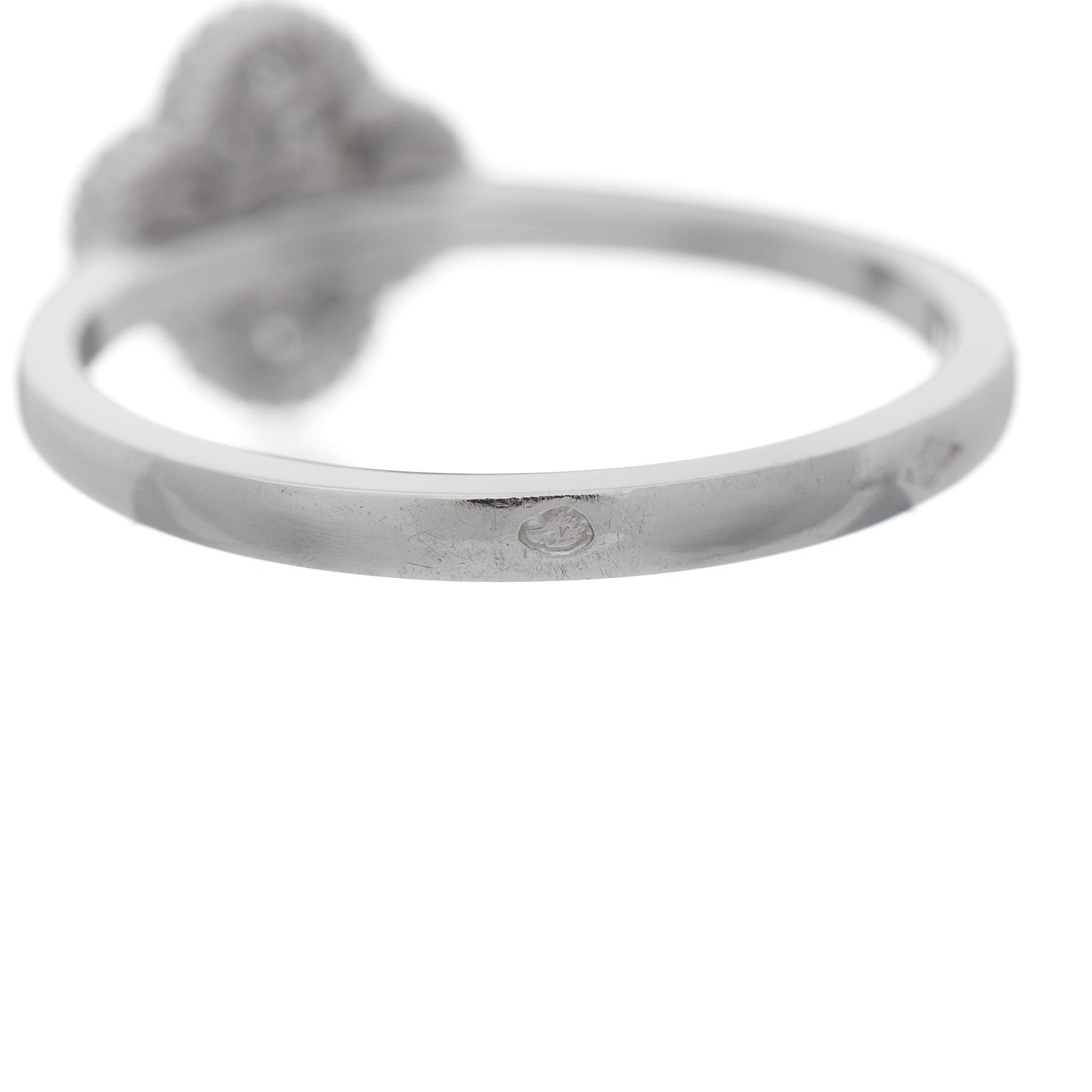 Van Cleef & Arpels 18K White Gold Diamond Sweet Alhambra Ring 55 7.25 6 of 7