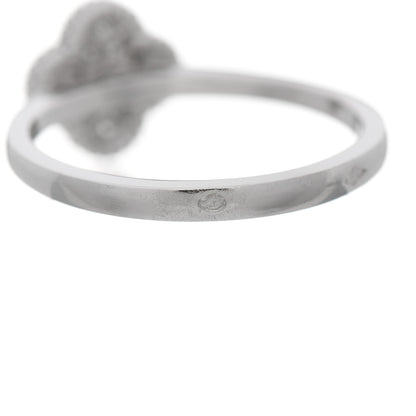 Van Cleef & Arpels 18K White Gold Diamond Sweet Alhambra Ring 55 7.25 6 of 7
