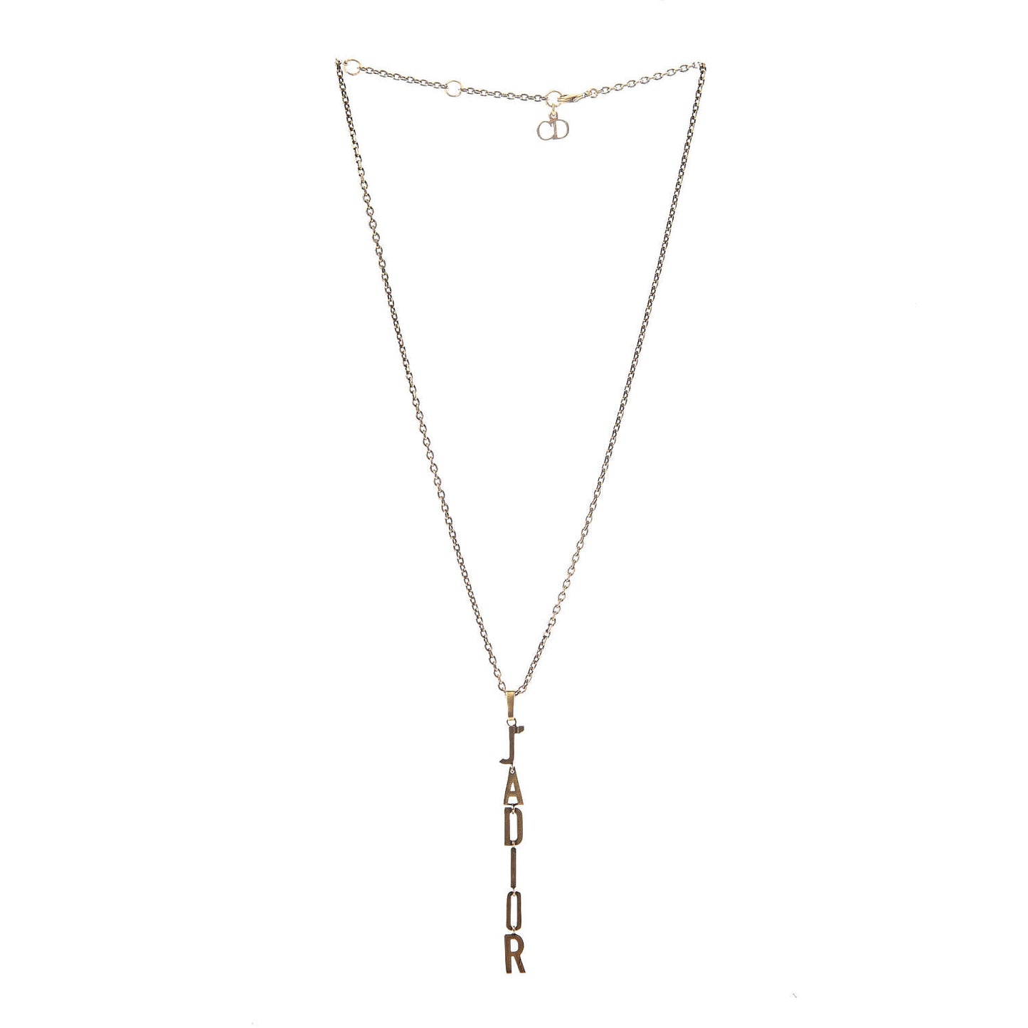 Metal J’Adior Long Necklace Aged Gold
