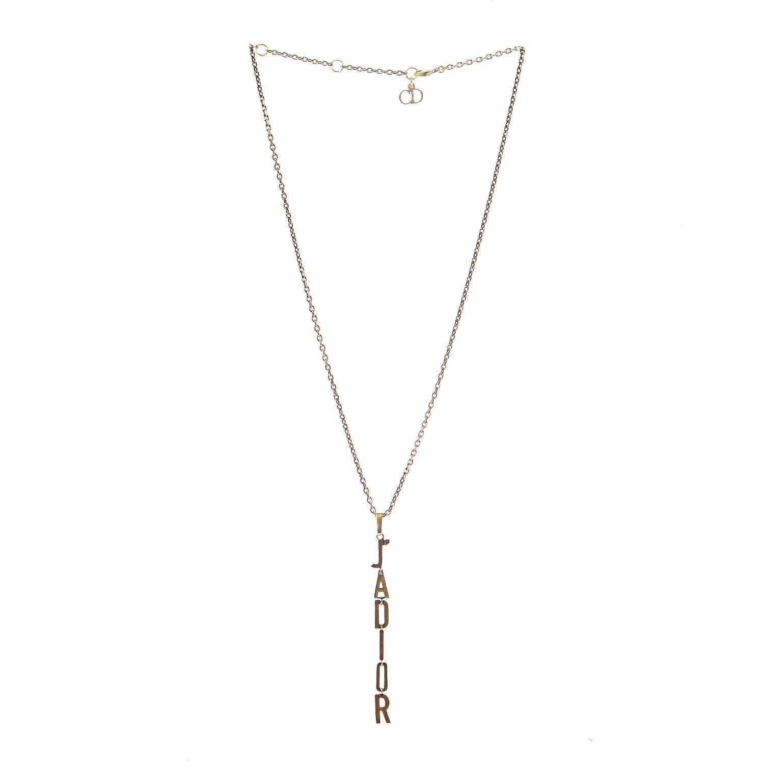 Christian Dior Metal J’Adior Long Necklace Aged Gold 3 of 8