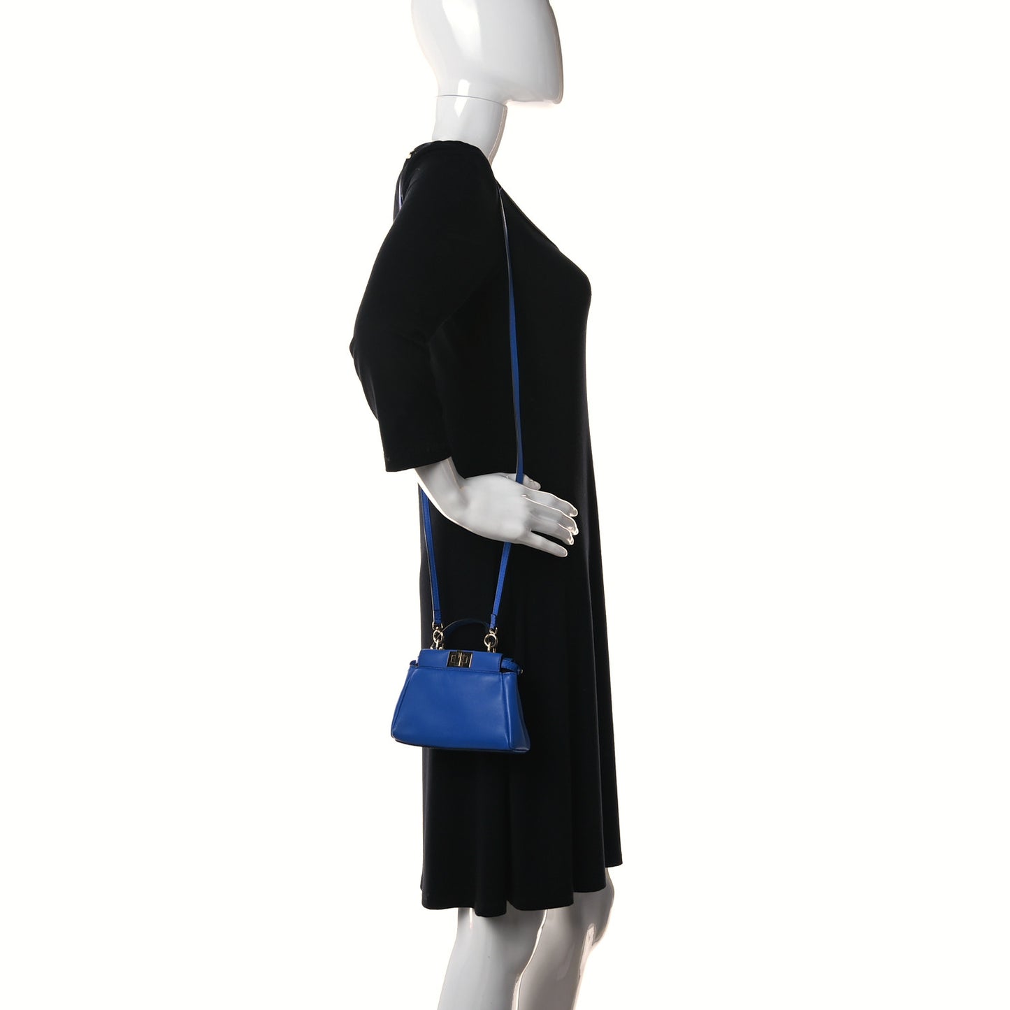Nappa Micro Peekaboo Iconic Satchel Bluette