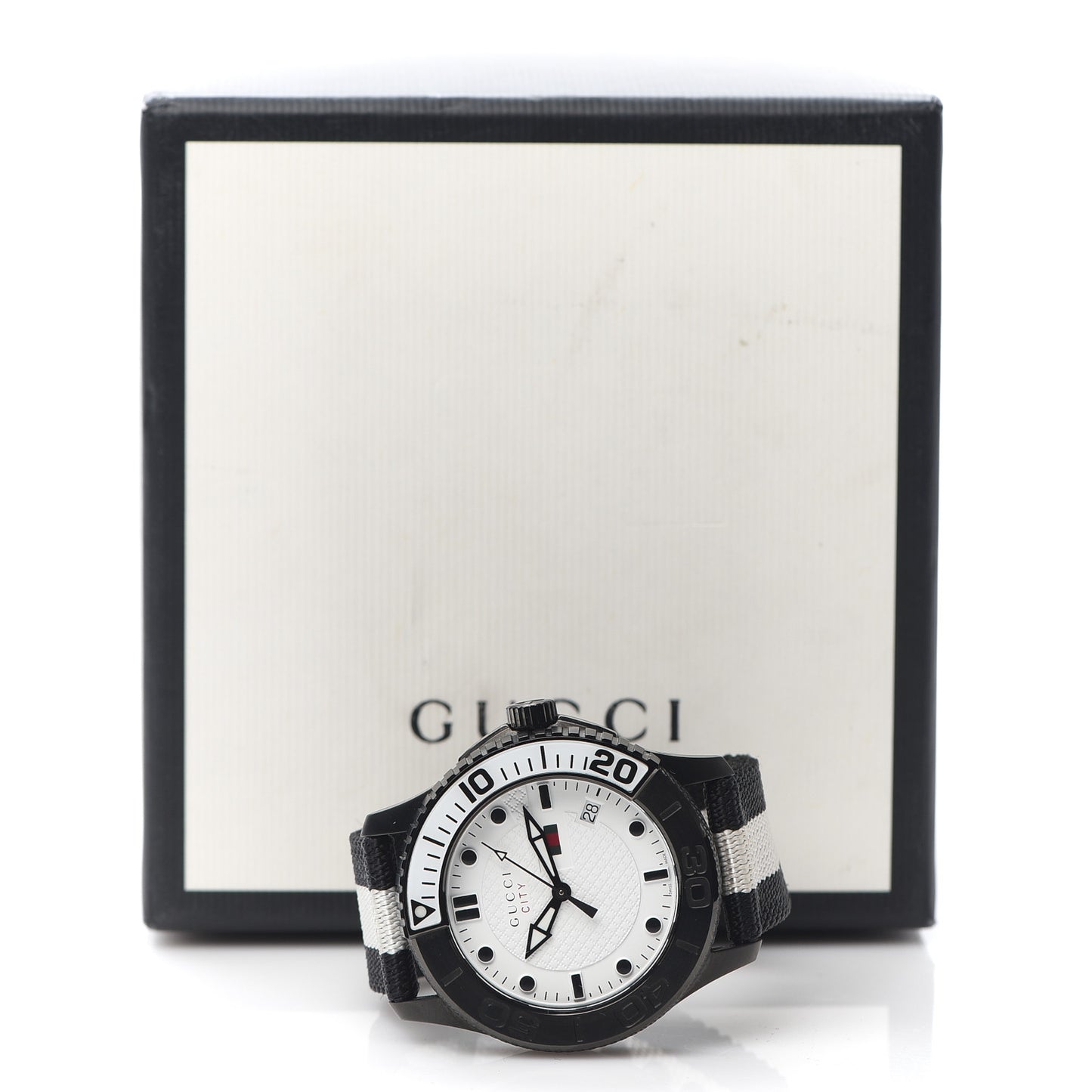 Stainless Steel Nylon 44mm Sport Quartz Watch Black