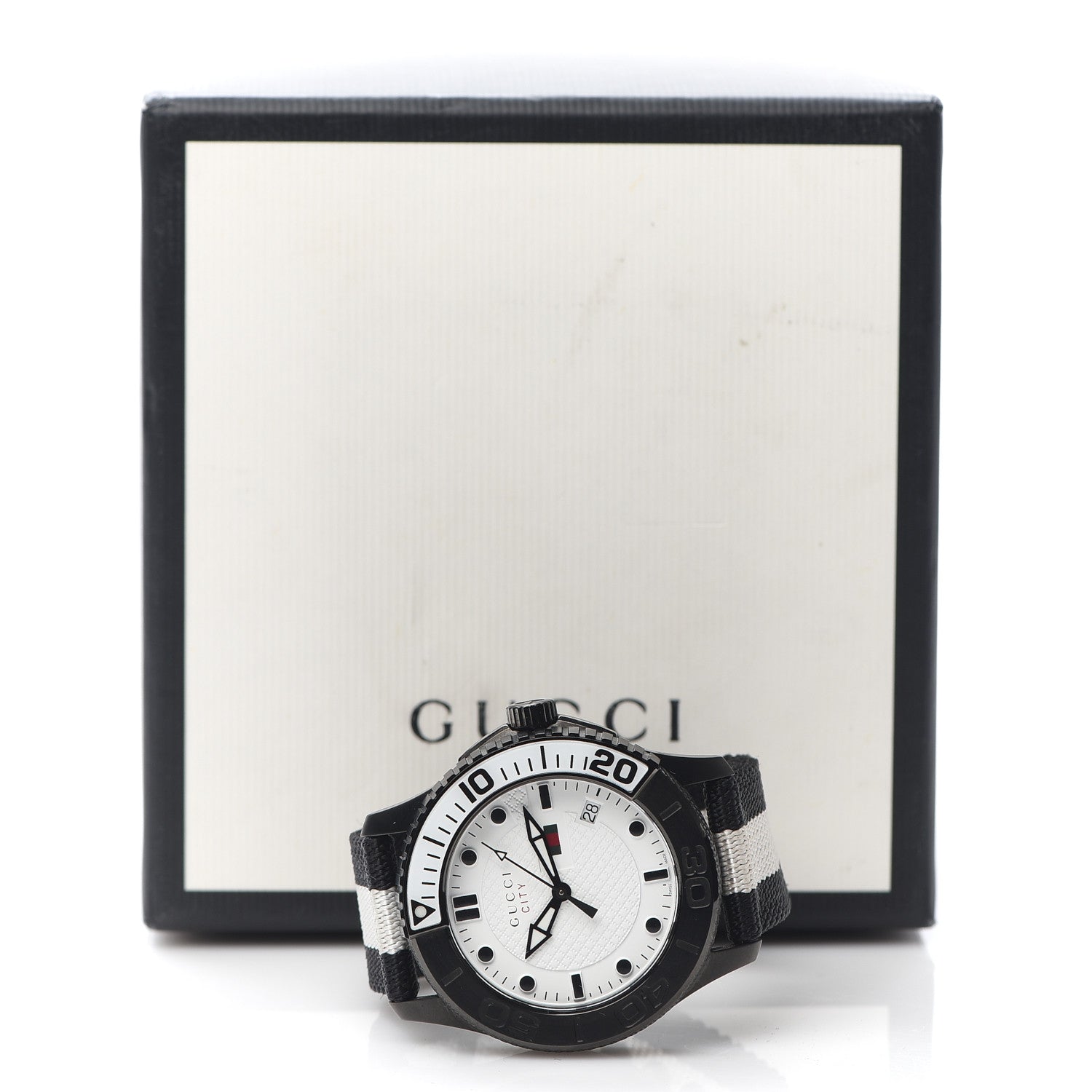 Gucci Stainless Steel Nylon 44mm Sport Quartz Watch Black 6 of 6