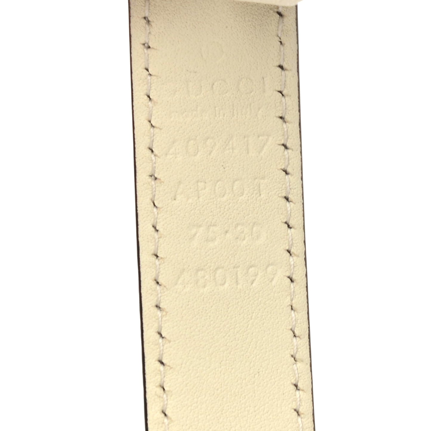 Calfskin Double G 20mm Belt 75 30 Mystic White