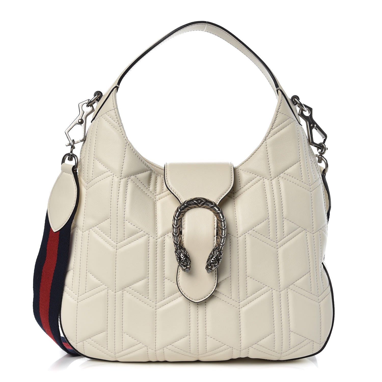 Gucci Calfskin Web Quilted Small Dionysus Hobo White 1 of 9