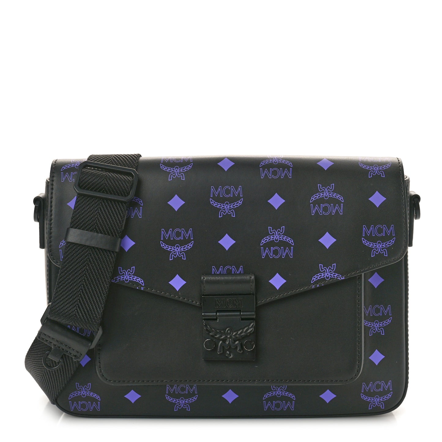 Calfskin Color Splash Logo Small Millie Crossbody Belt Bag Dahlia Purple