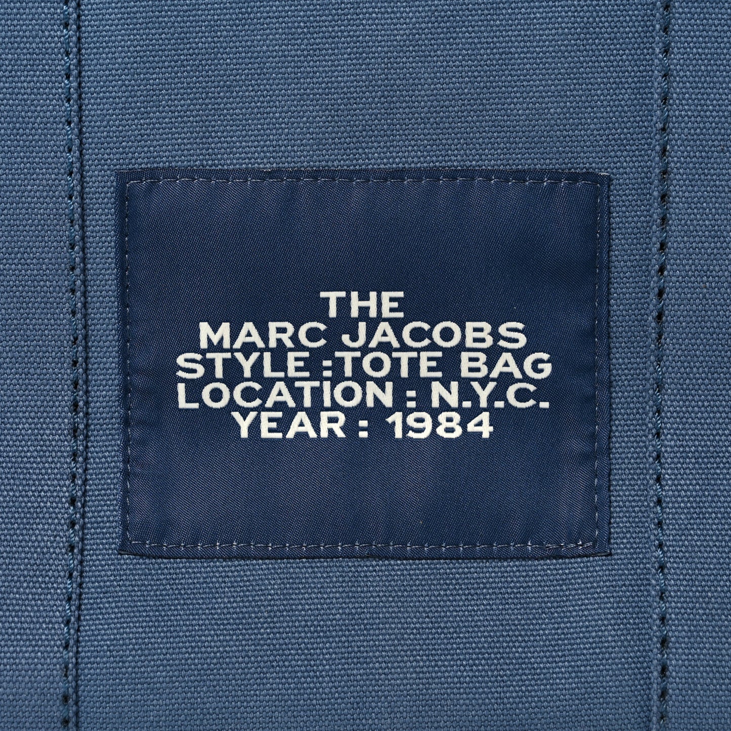 Cotton Canvas The Traveler Tote Bag Blue Shadow