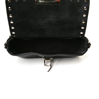Valentino Garavani Pebbled Calfskin Mini Rockstud Crossbody Bag Black 5 of 12