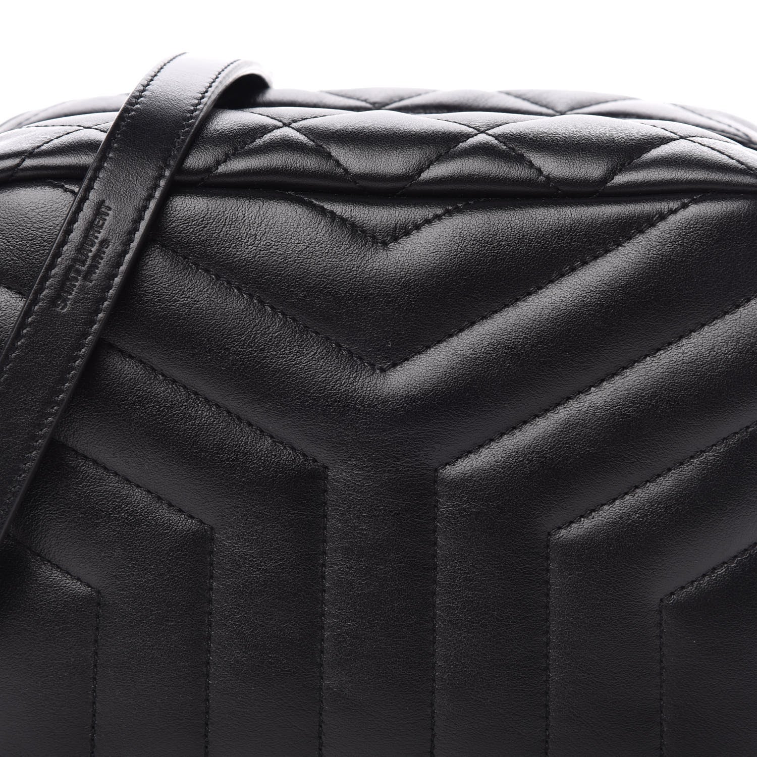 Saint Laurent Calfskin Y Quilted Monogram Small Loulou Bowling Bag Black 10 of 10