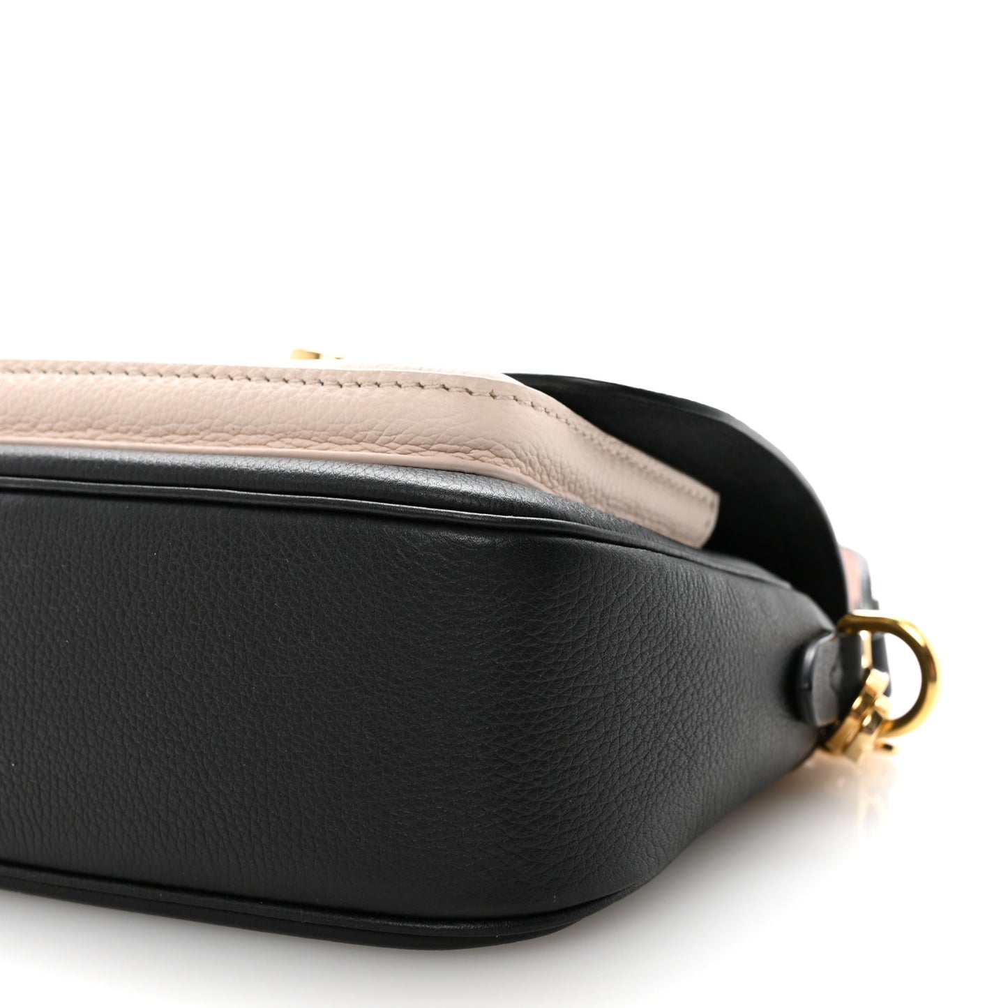 Grained Calfskin Lockme Tender Black