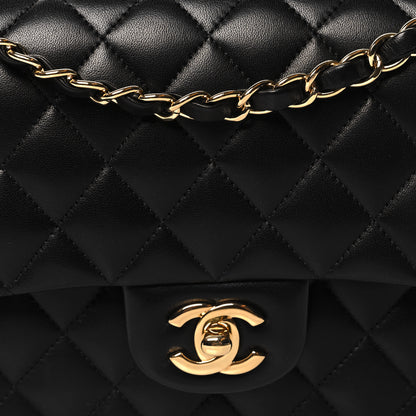 Chanel Lambskin Quilted Medium Double Flap Black 8 of 12