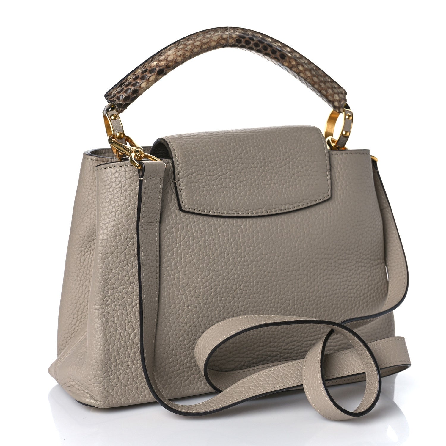 Louis Vuitton Taurillon Ayers Capucines BB Galet 3 of 8