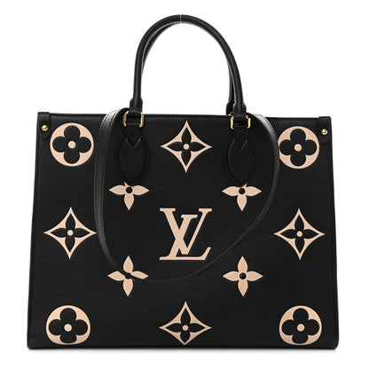 Louis Vuitton Empreinte Monogram Giant Onthego MM Black Beige 1 of 15