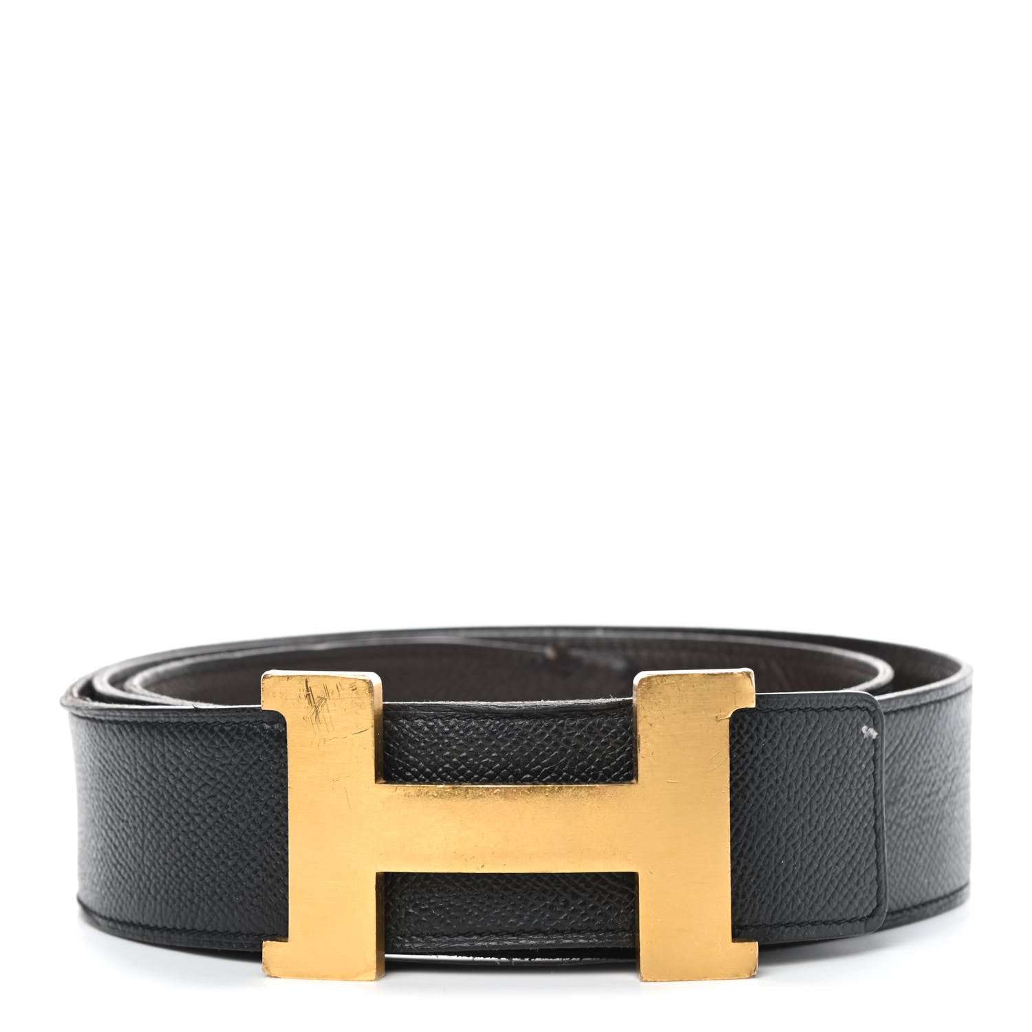 Hermes Epsom 42mm Constance H Belt 105 Black Chocolate 1 of 7
