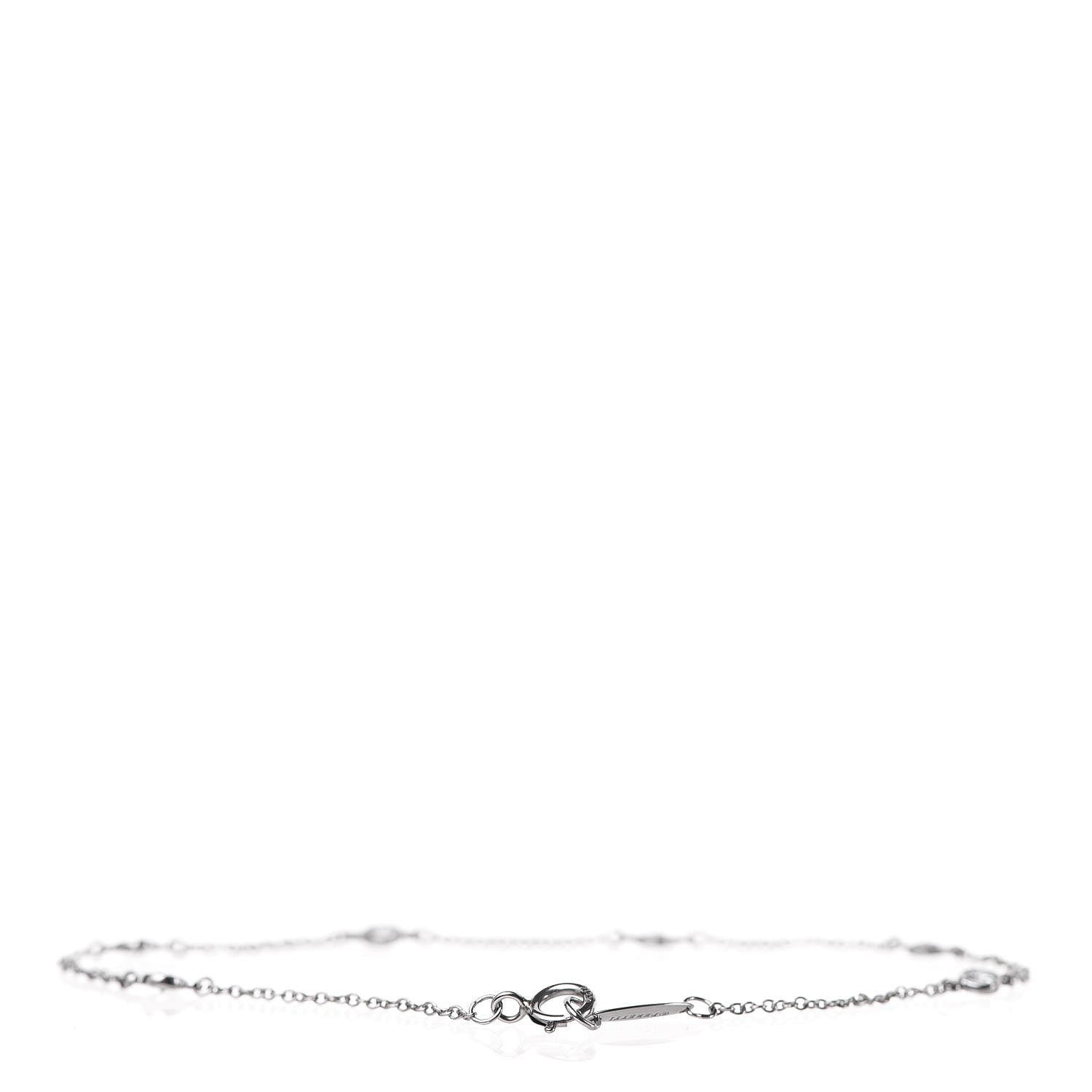 Tiffany Platinum Diamond .30ctw Elsa Peretti Diamonds by the Yard Station Bracelet 3 of 7