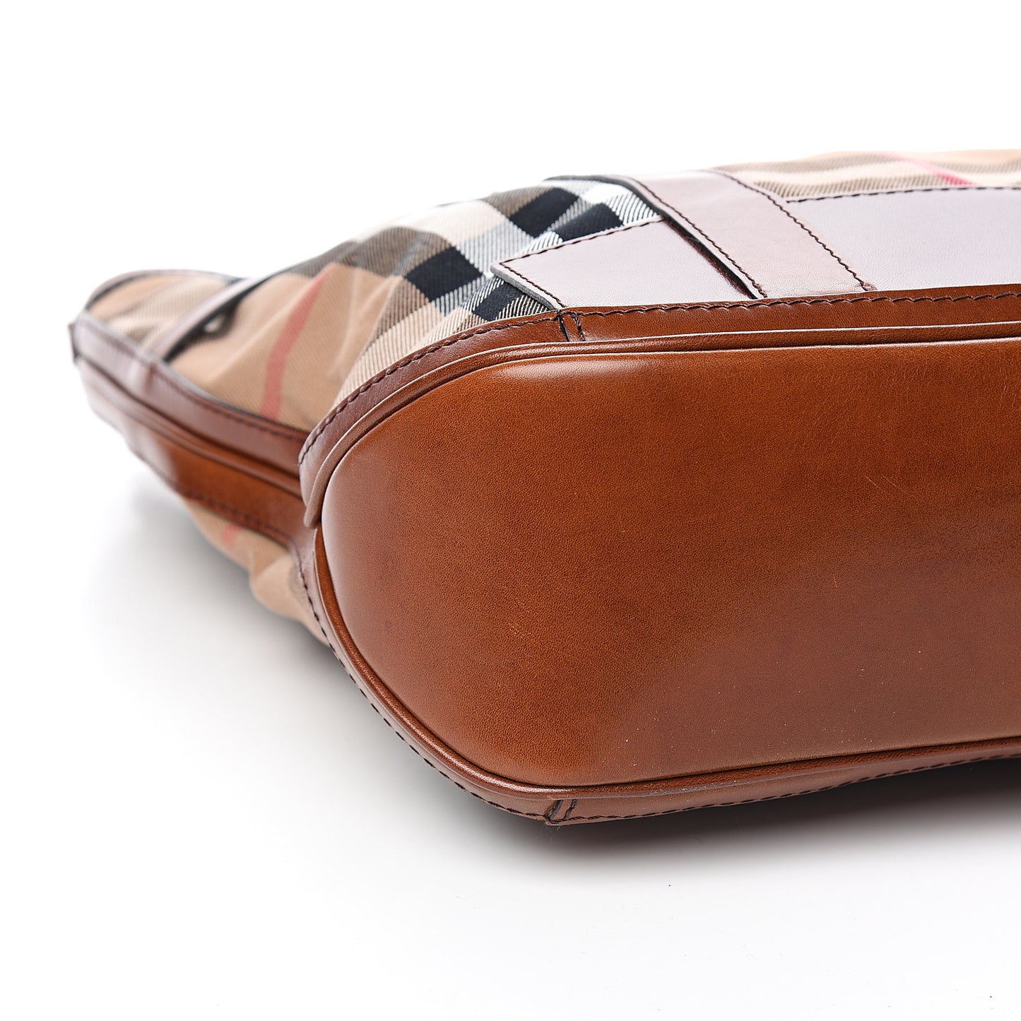 House Check Tote Dark Tan